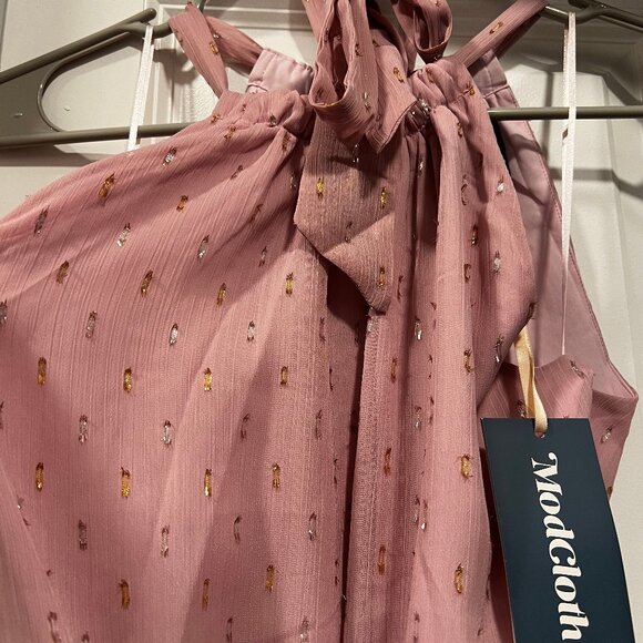 Modcloth Illuminated Elegance Chiffon Maxi Dress Size Medium - Picture 7 of 7